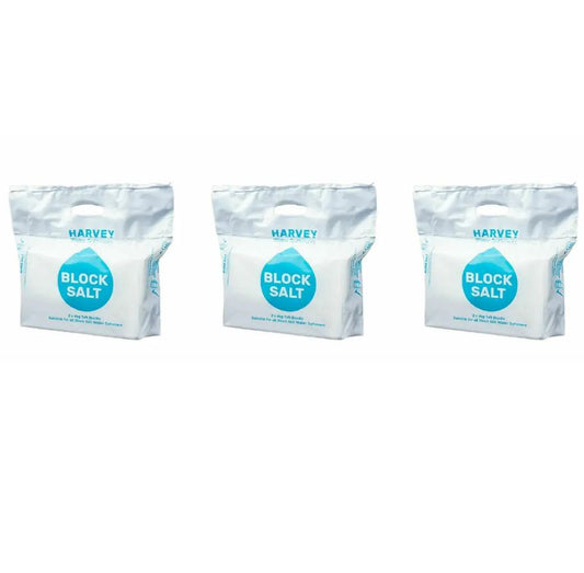 3 Bags X Salt Blocks for Water Softeners - Original Pure Grade A Food Quality Salt - Harvey Salt